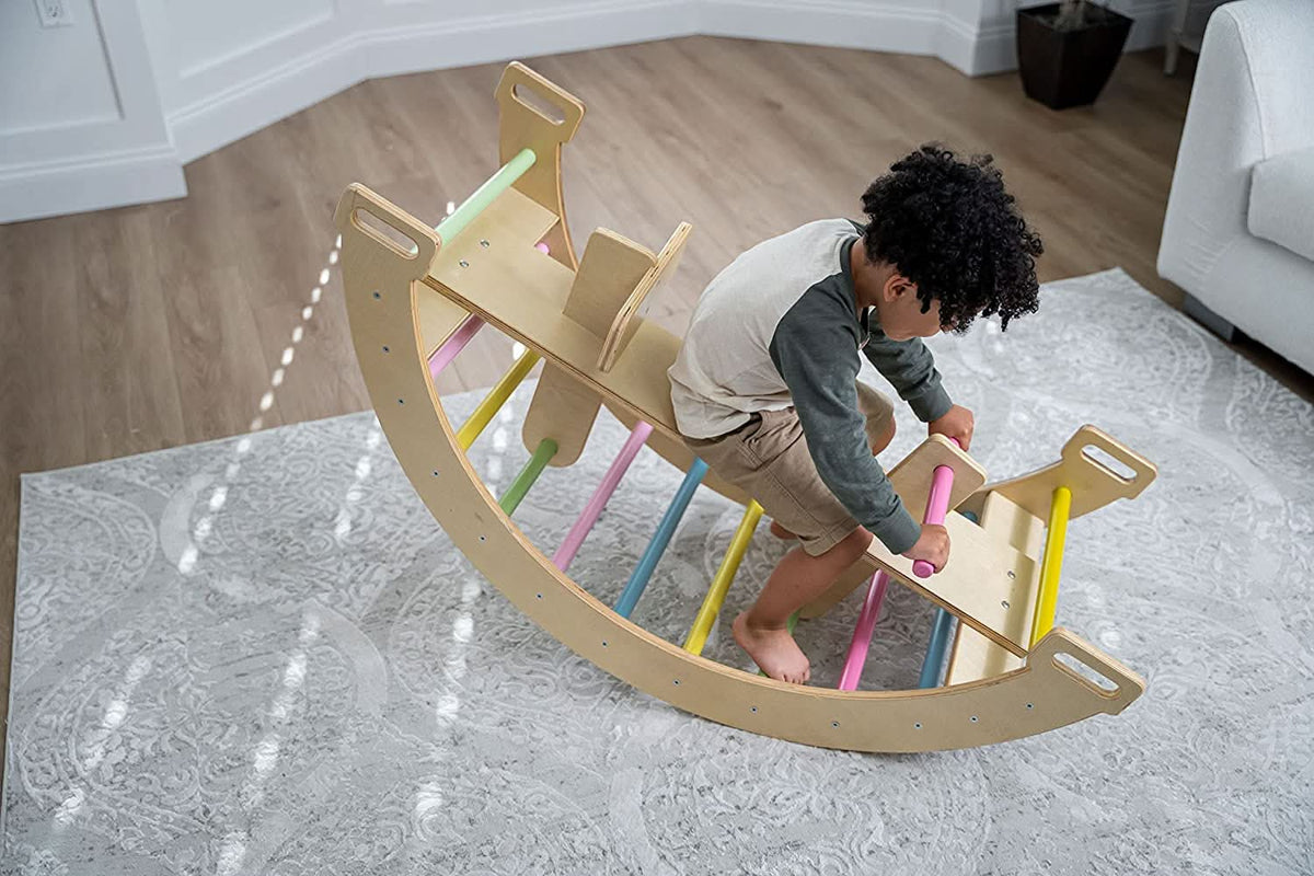 Avenlur Bailis wooden rocker for toddlers in natural wood