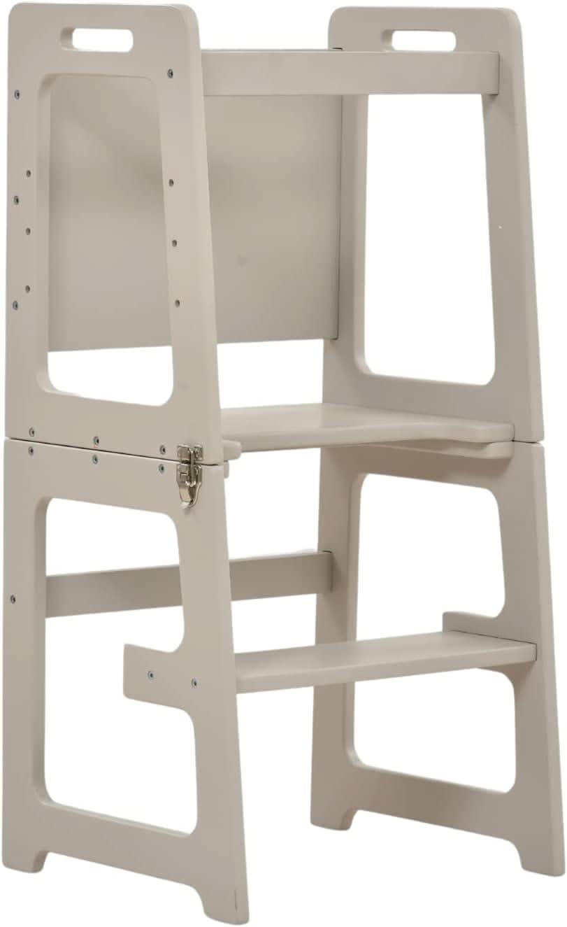 Avenlur Date learning tower with chalkboard side for drawing