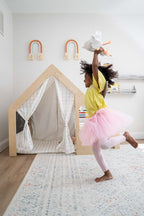 Avenlur Flair indoor playhouse with built-in desk, chair and chalkboard