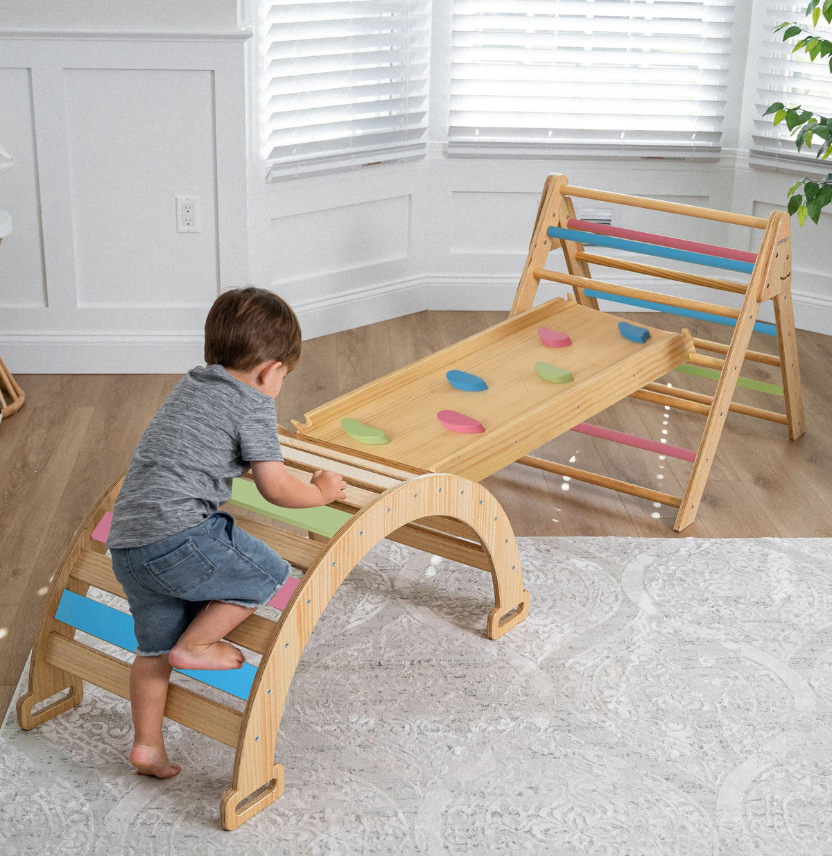 Avenlur Hazel wooden Pikler climber for babies and toddlers