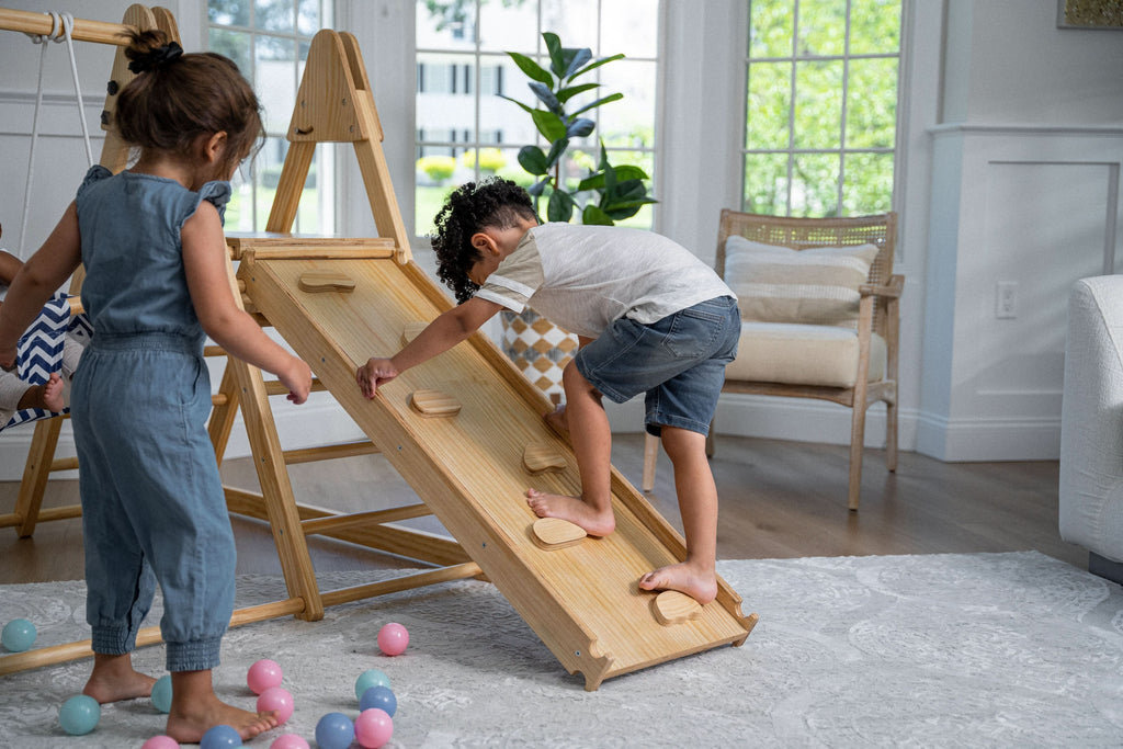 Avenlur Juniper Montessori climber for toddlers in natural wood