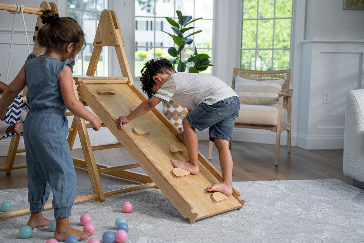 Avenlur Juniper Montessori climber for toddlers in natural wood