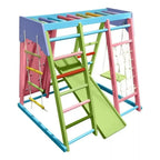 Customer photo of the Avenlur Magnolia wooden jungle gym at home