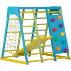 Customer photo of the Avenlur Magnolia wooden indoor jungle gym in a family home