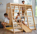 Avenlur Magnolia indoor jungle gym for home with climbing net and rope ladder