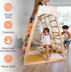Avenlur Magnolia jungle gym for kids with monkey bars and wooden slide