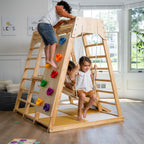 Avenlur Magnolia wooden jungle gym for toddlers with ladder and slide
