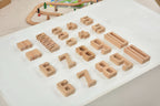 Avenlur number blocks on a Montessori shelf