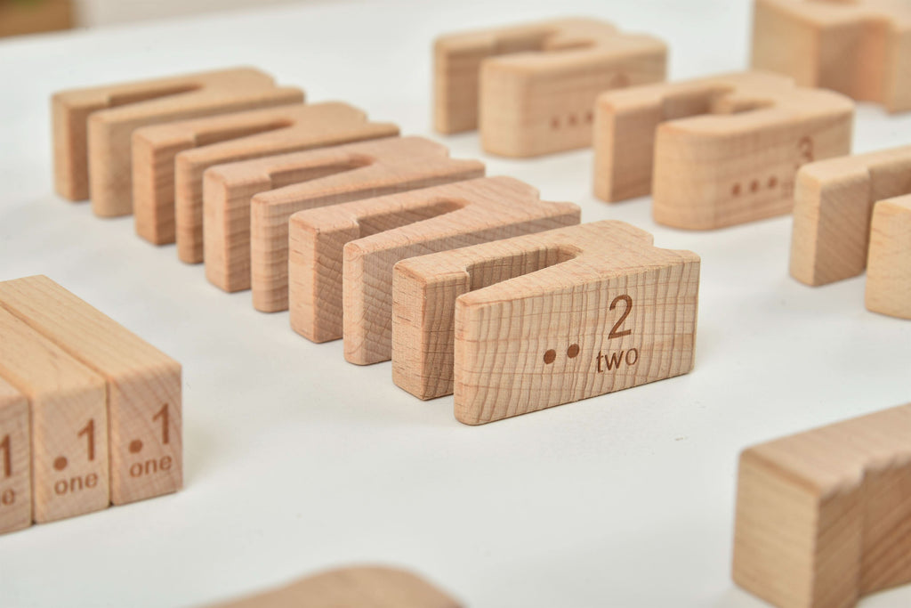 Avenlur number height blocks arranged as a staircase