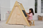 Avenlur Oak converted into a kids desk and chair