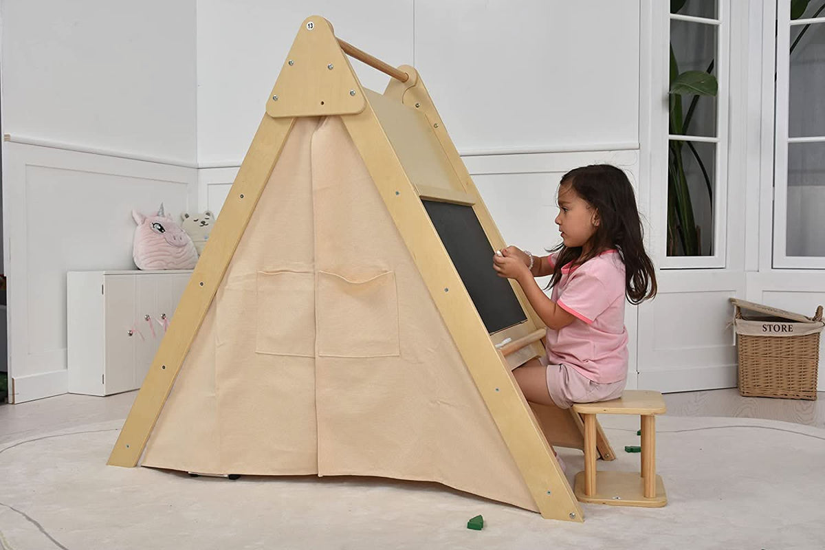 Avenlur Oak converted into a kids desk and chair