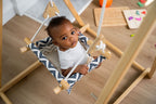 Avenlur Spruce swing set with blue wave seat