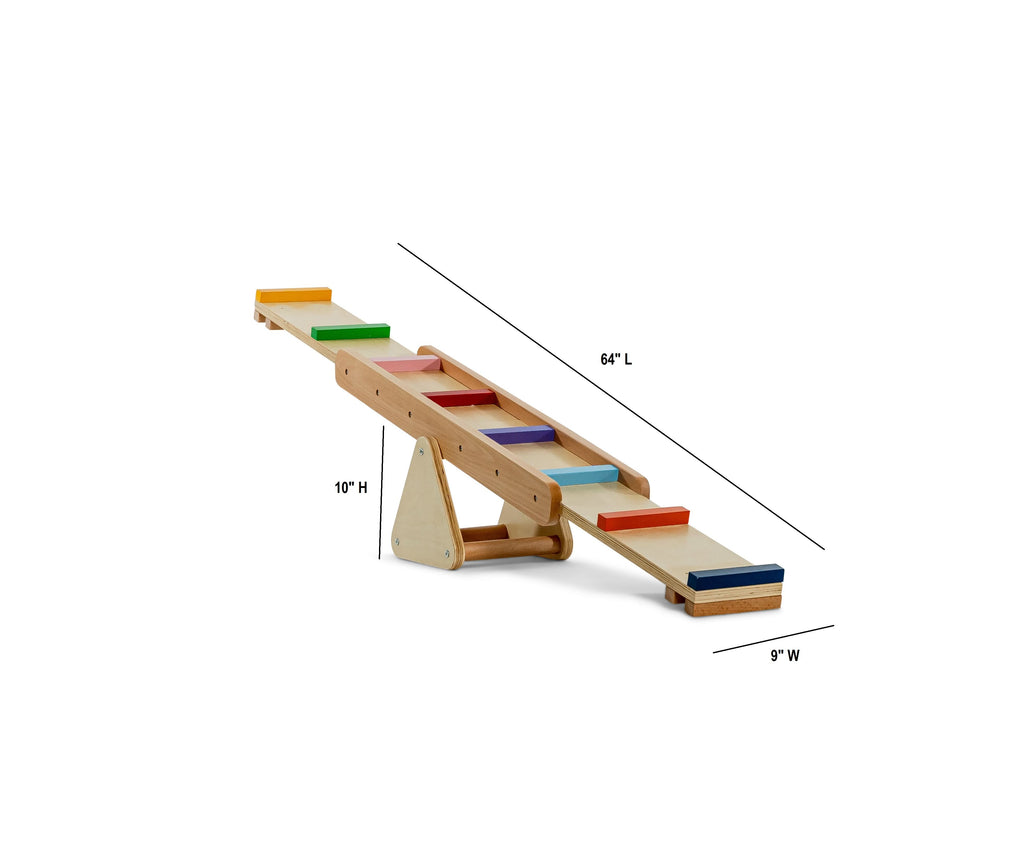 Avenlur Willow rainbow seesaw and balance beam dimensions