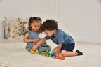 Avenlur wooden vehicle toys with rolling wheels